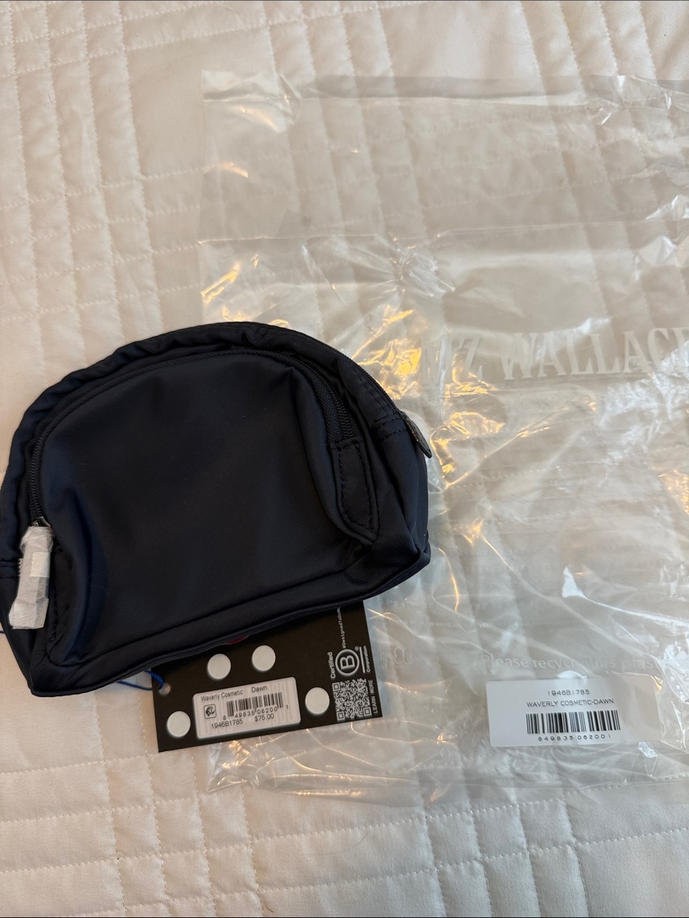 MZ Wallace Navy Nylon Toiletry Pouch